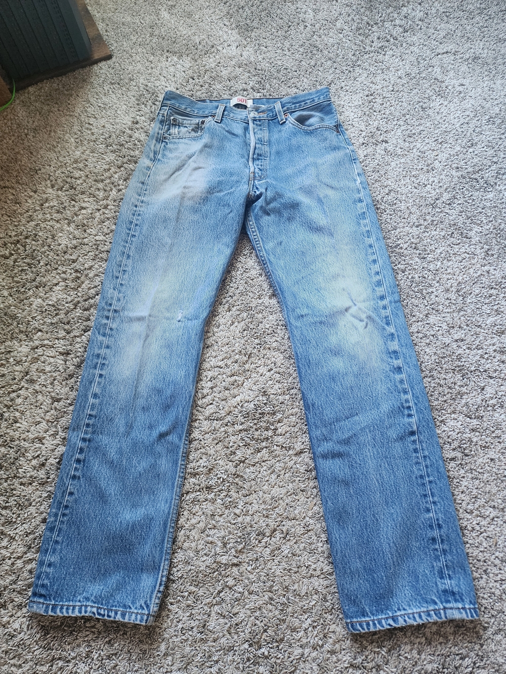 Levi’s 501 Original Fit Jeans W31 L34 2008 Button Fly Faded Blue